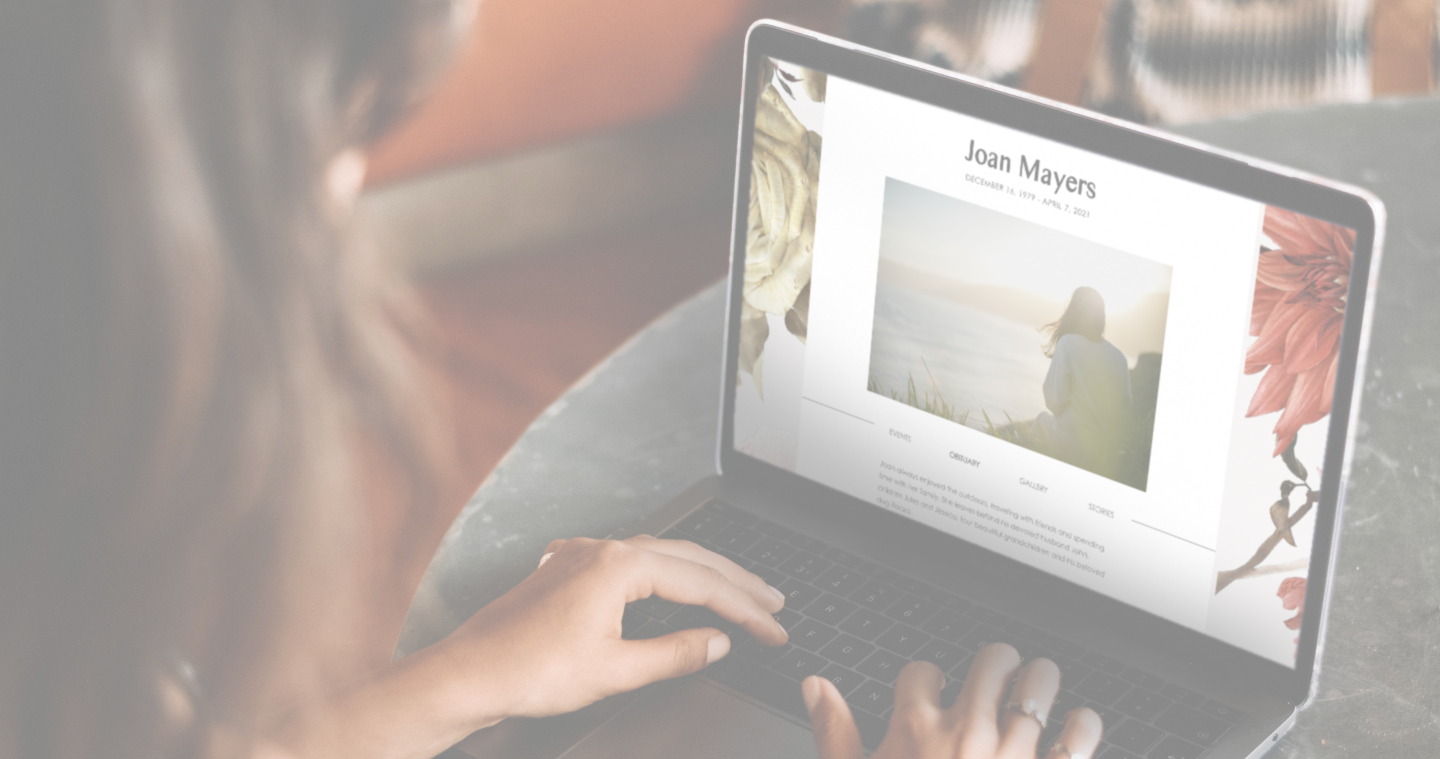 Example memorial page on Farewelling